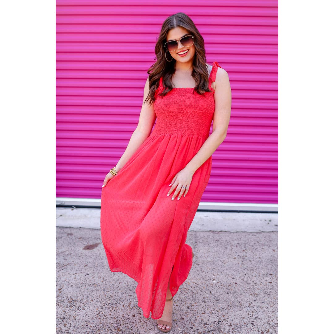 Barcelona Swiss Dot Maxi Dress