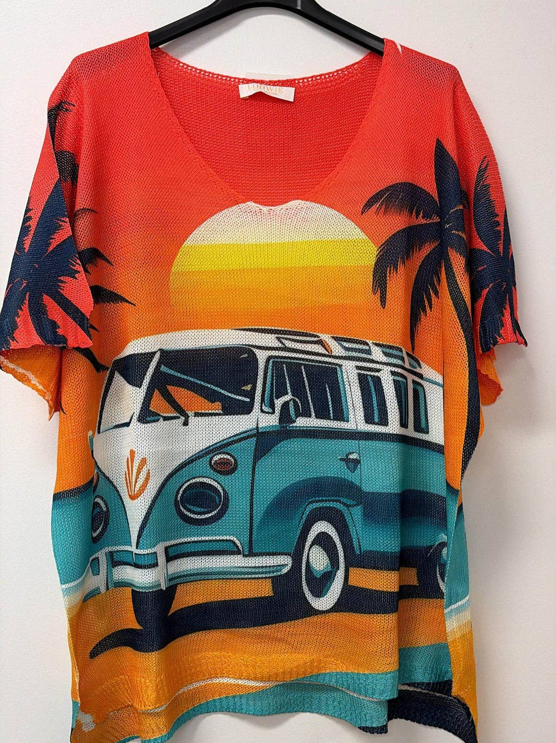 Beach Van Short Sleeve Sweater