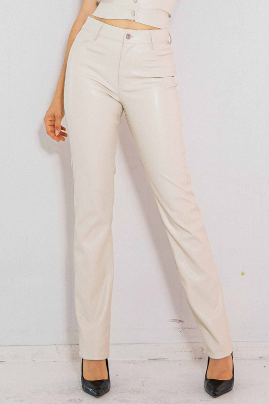 So Refined PU Leather Pants