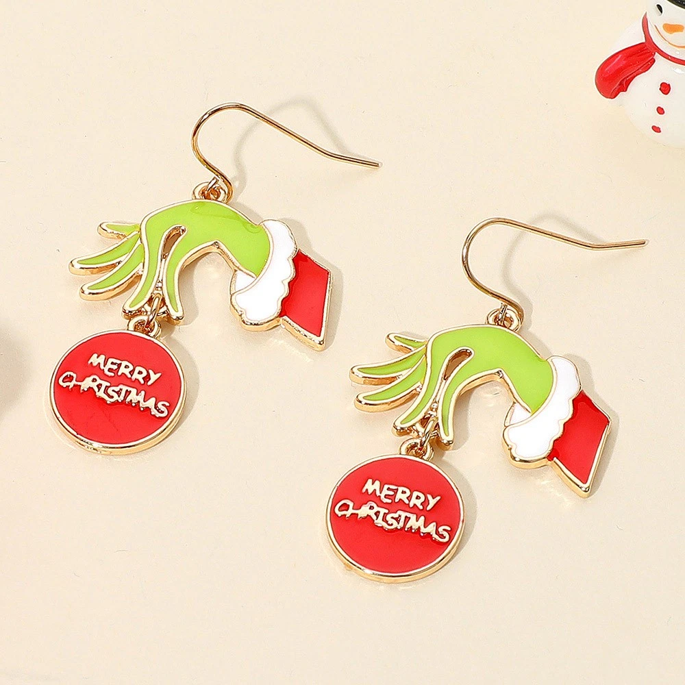 Merry Christmas Ornament Earrings
