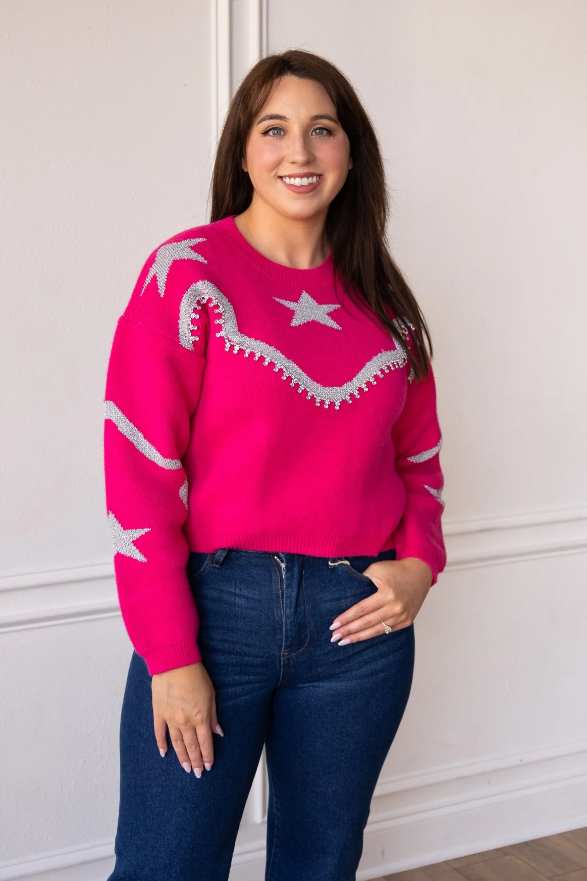 Rhinestone Wrangler Sweater