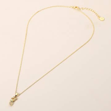 14K Gold Dipped Baguette Necklace