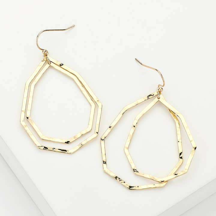 Hammered Teardrop Earrings