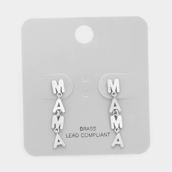 Mama Letter Earrings
