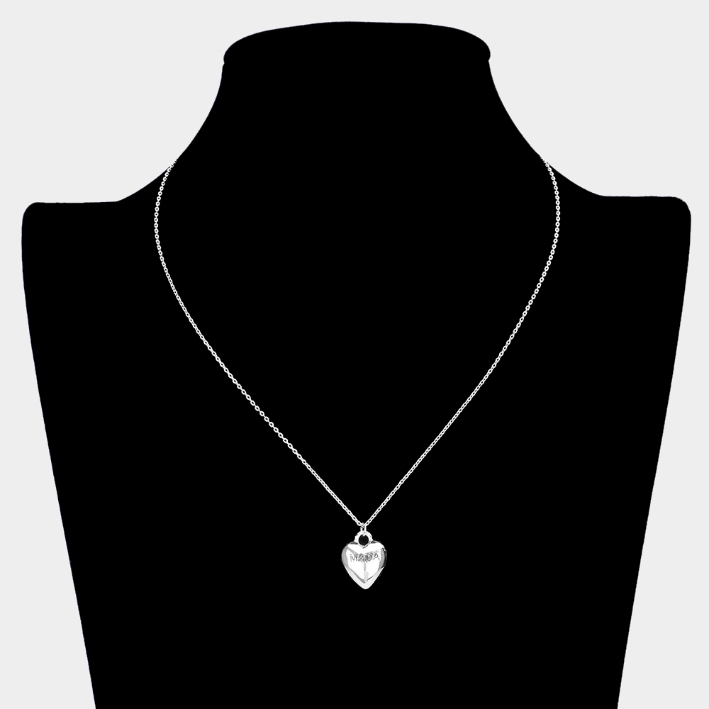 Mama Bubble Heart Necklace