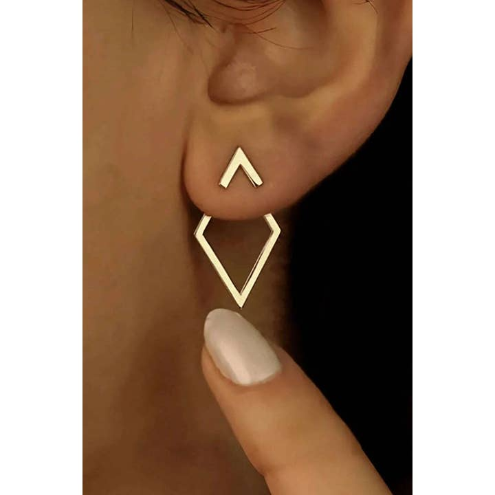 Rhombus Stud Earrings