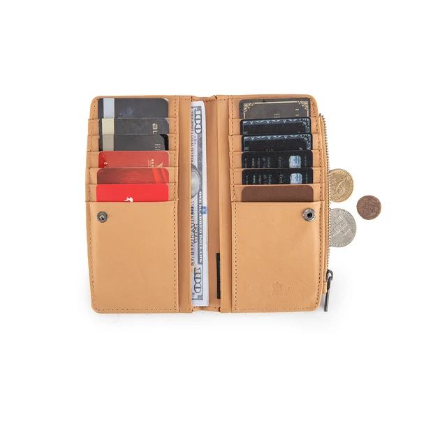 Genuine Leather Tooled Bi-Fold Wallet