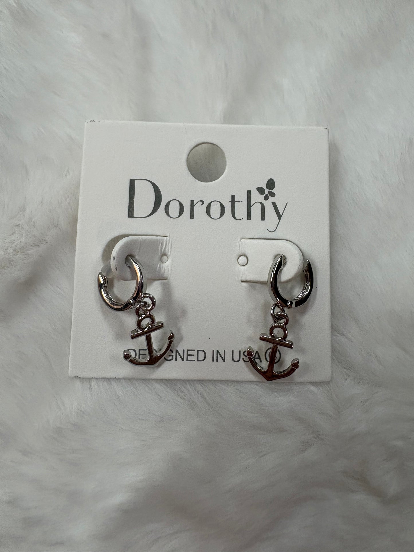 Anchors Away Huggie Earrings