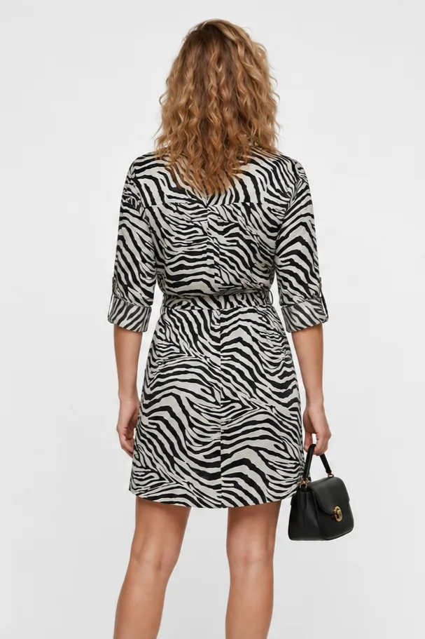 Satin Safari Tie Dress