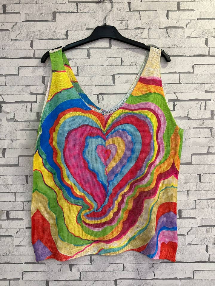 Yellow Heart Sleeveless Sweater