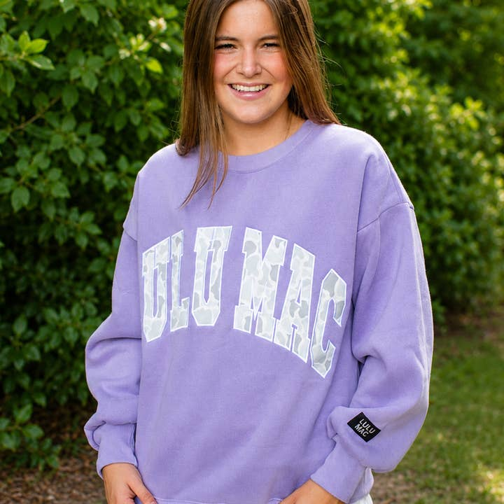 Lulu Mac Lavender & Camo Sweatshirt