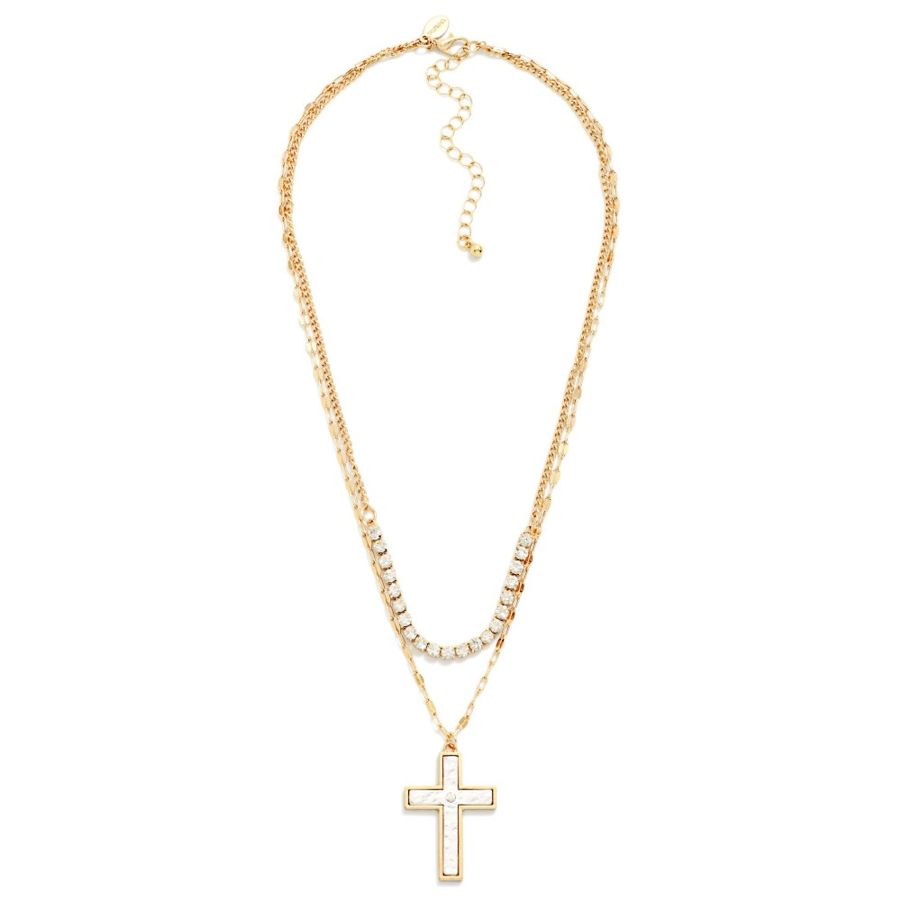 Layered Cross Necklace
