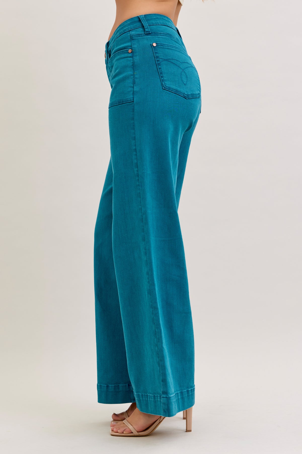 Teal Utility Wide Leg 881061