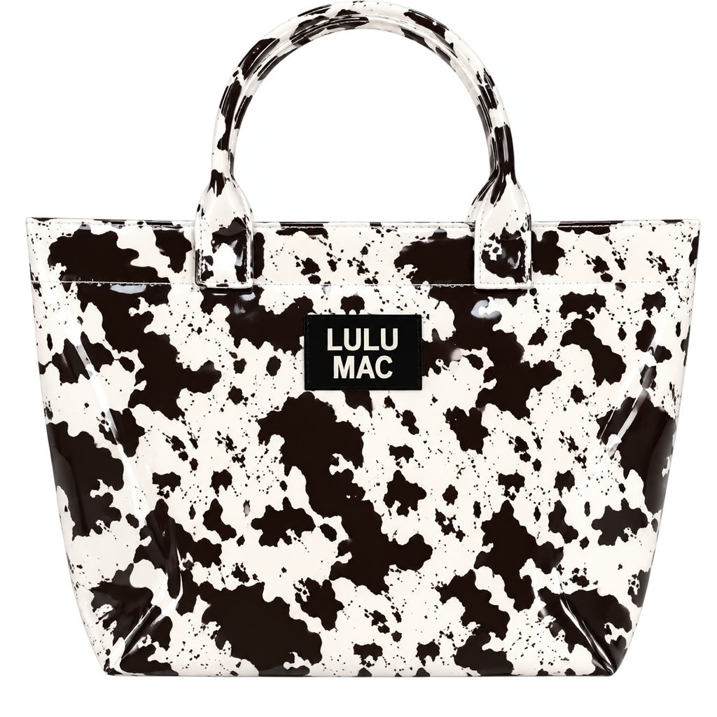 Lulu Mac Cow Print Tote Bag