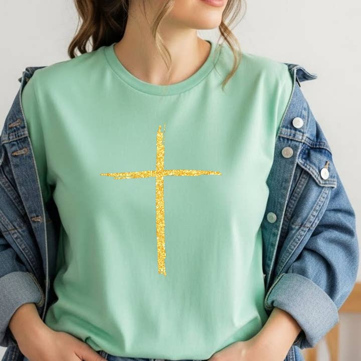 Gold Cross Tee