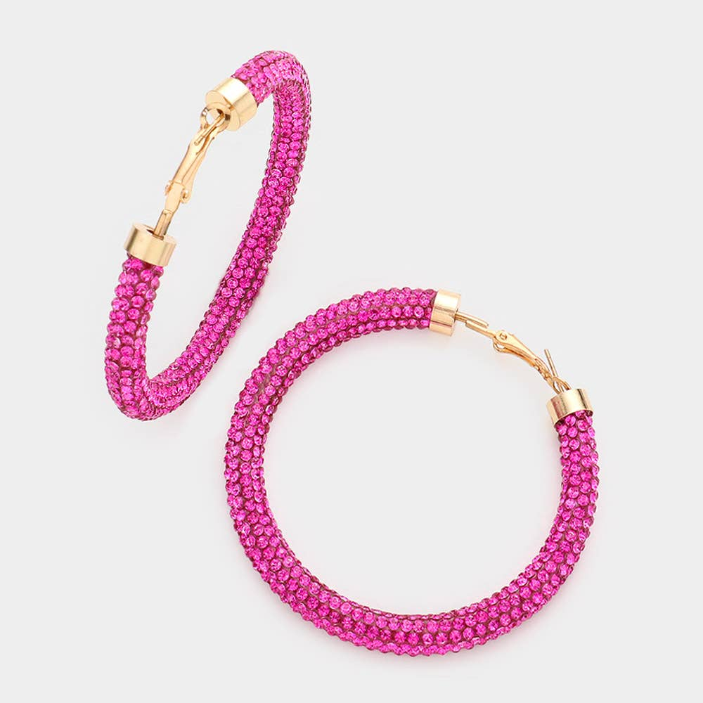 Rhinestone Hoops