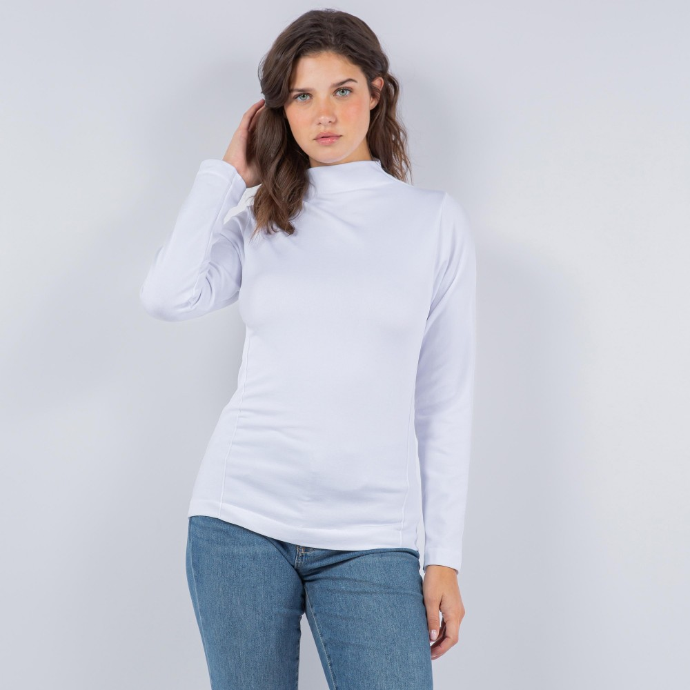 Fleece Lined Mock Neck Top