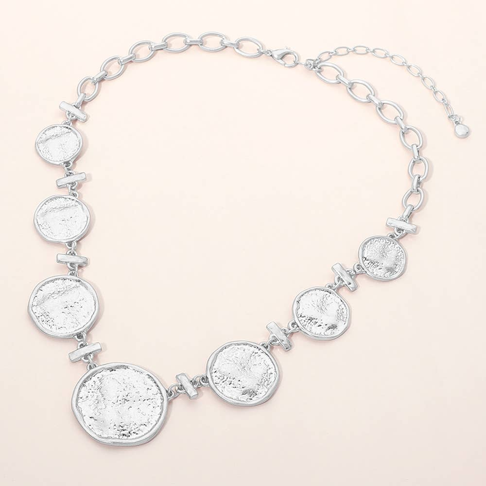 Textured Disc Necklace