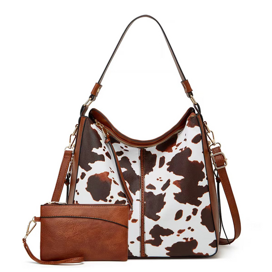 Sadie Cow Shoulder Bag Set