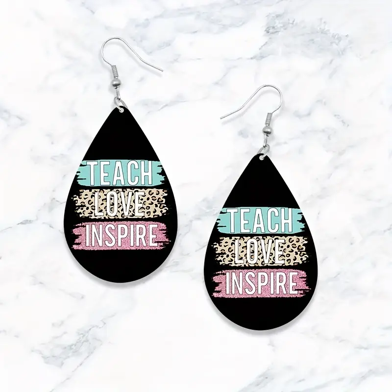 Wooden Teacher Earrings