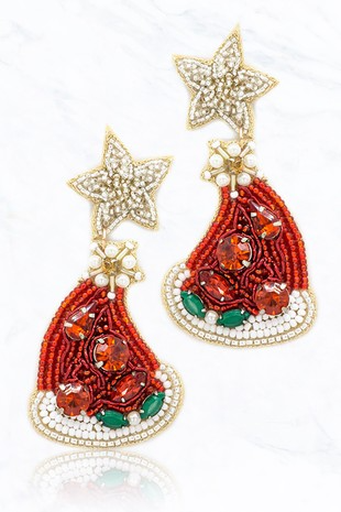 Christmas Seed Bead Earrings
