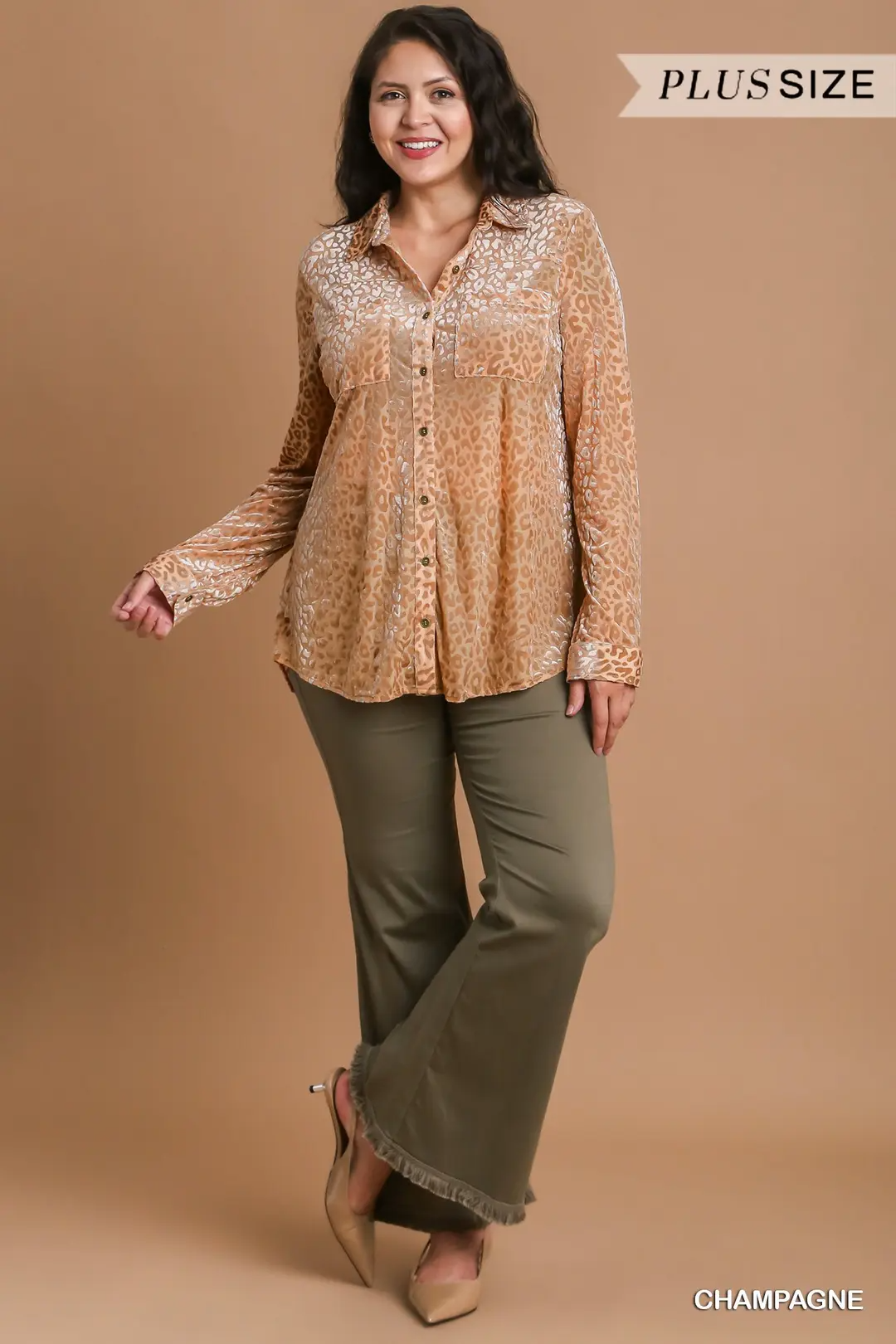 Burnout Leopard Blouse