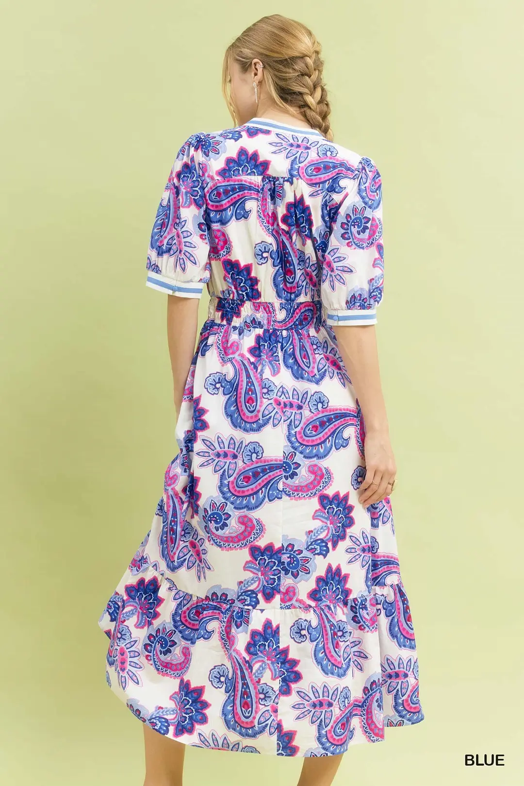 Paisley Puff Dress