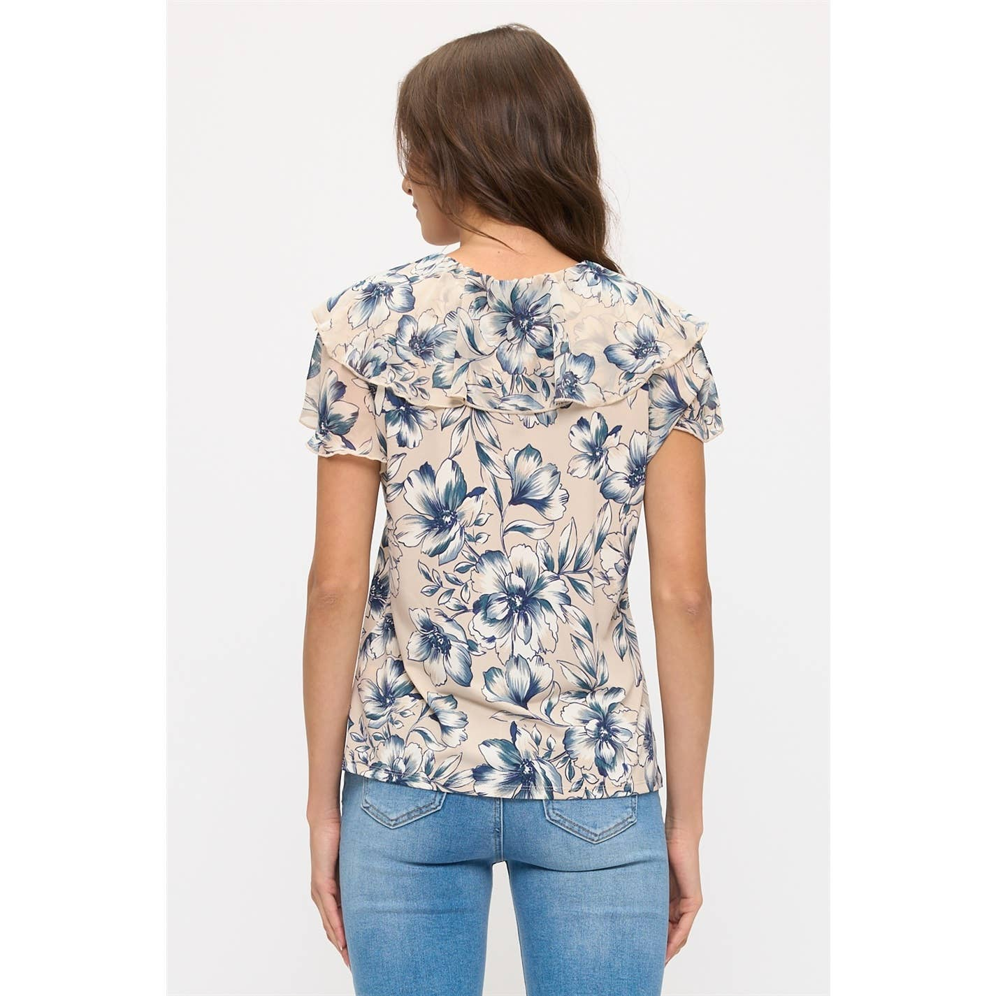 Blue Cascade Blouse