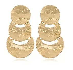 Hammered Clip On Earrings