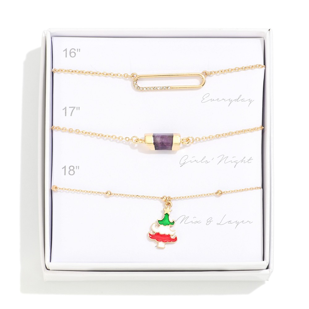 Festive 3 Piece Necklace Set
