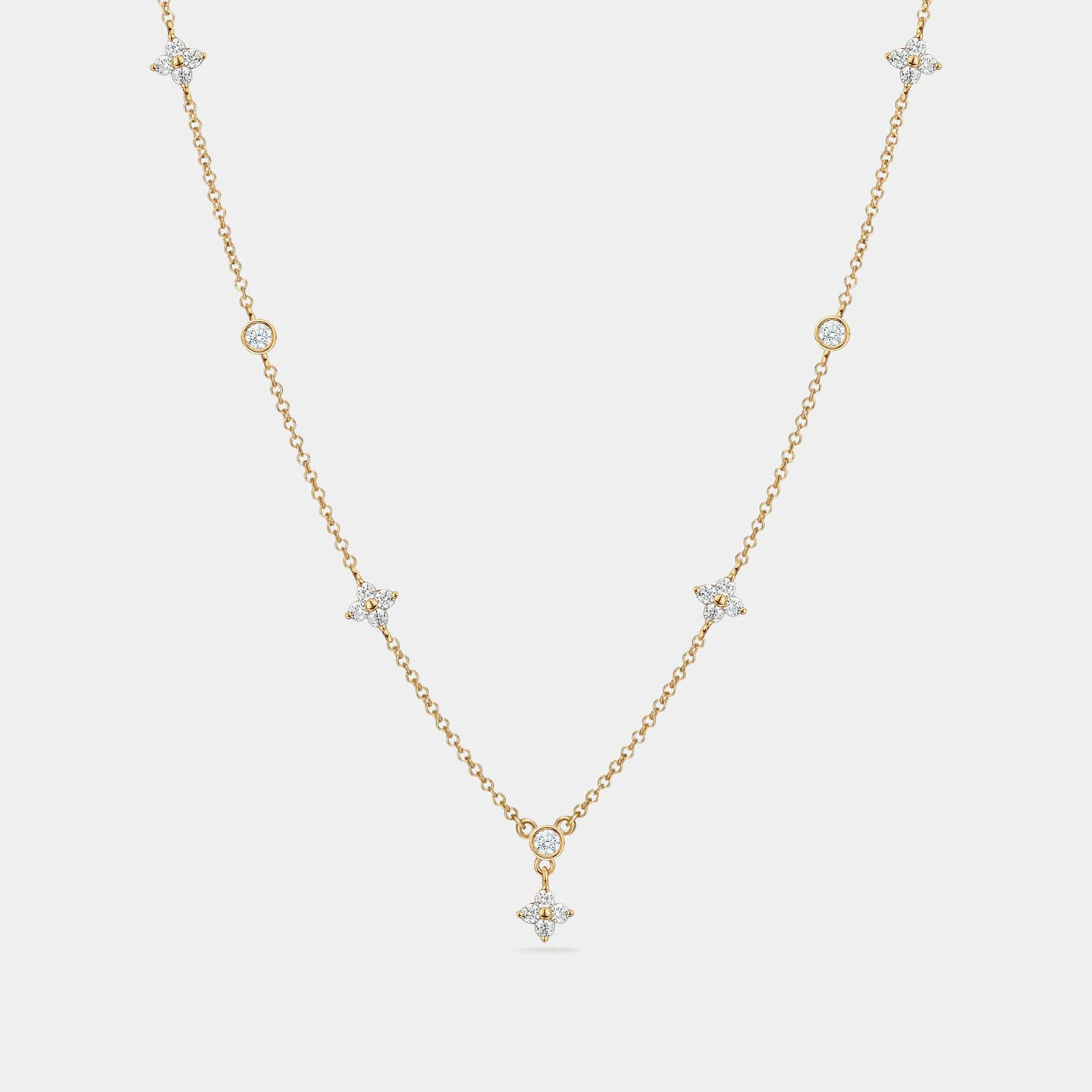 Sterling Silver Flower Necklace