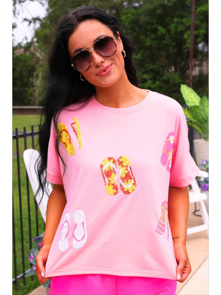 Set Sail Sequin Patch Top