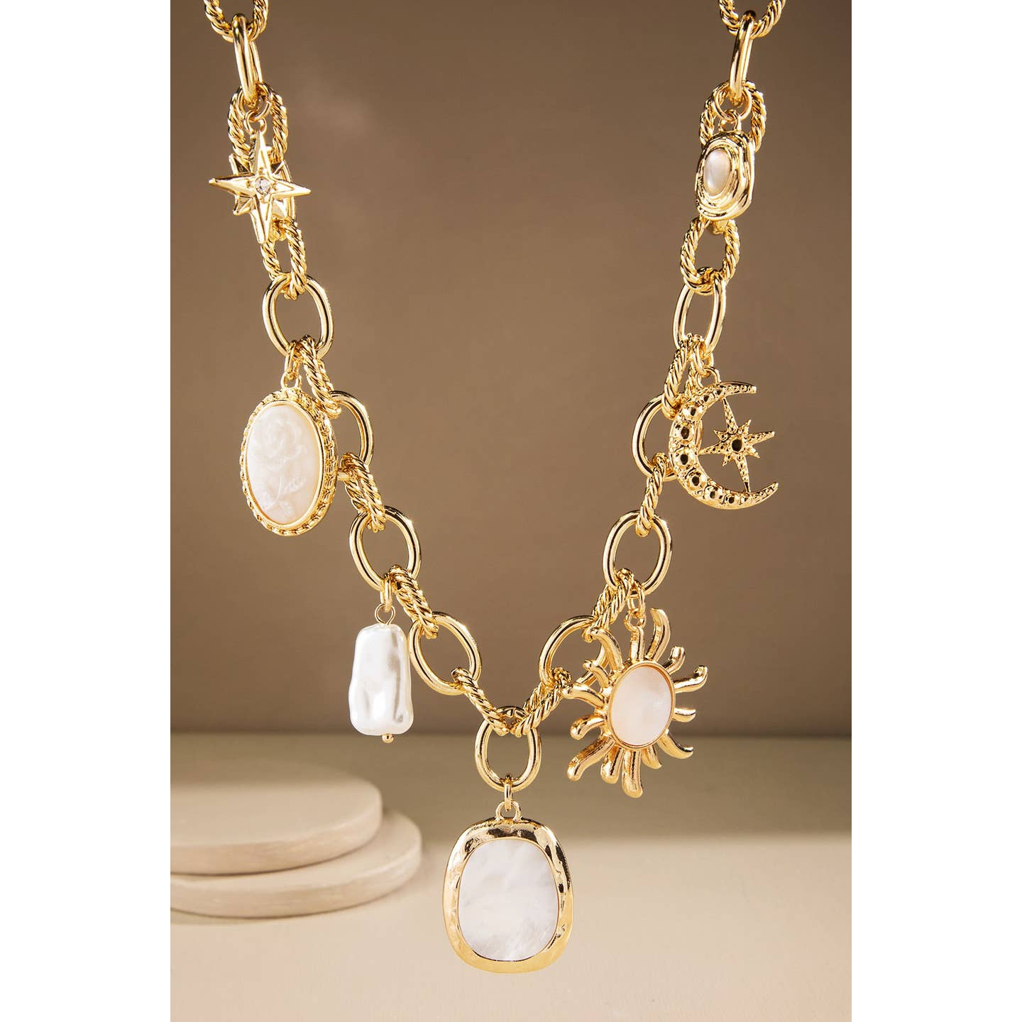 Sun & Moon Pendant Necklace