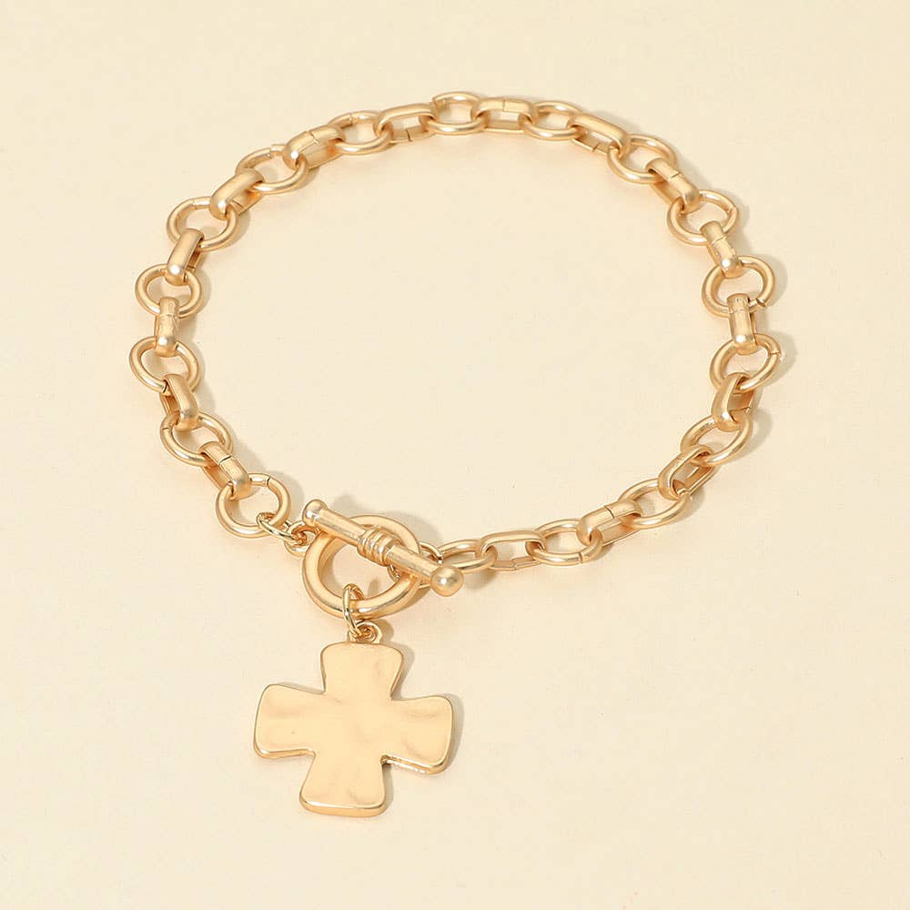 Cross Toggle Bracelet