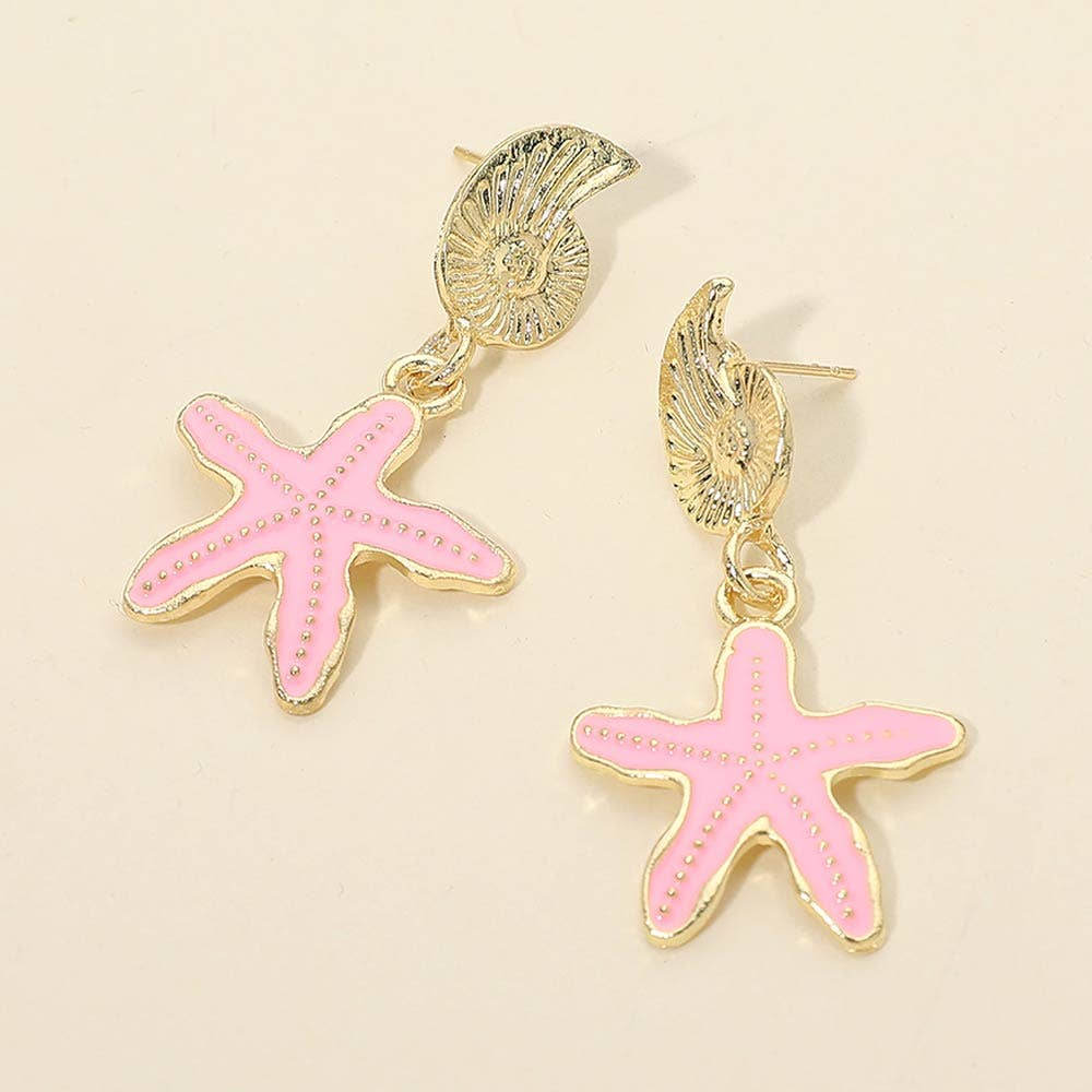 Starfish Enamel Earrings