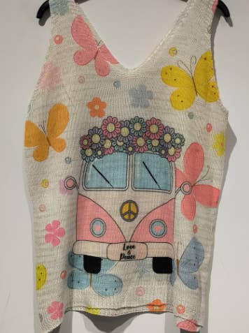Pink Van Sleeveless Sweater
