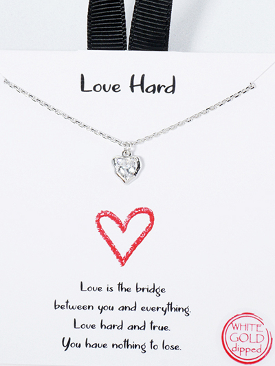 Love Hard Sentiment Necklace