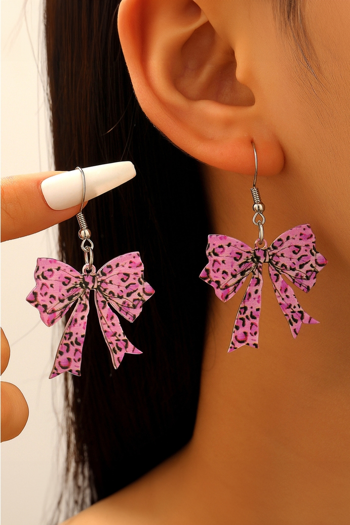 Acrylic Bow Earrings