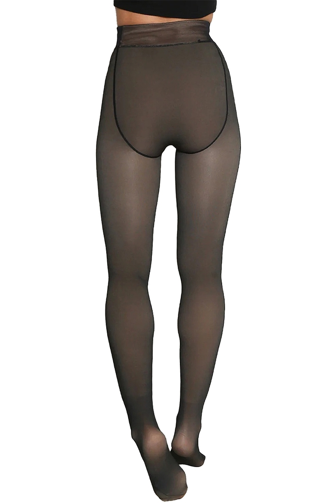 Sheer Fleece Lined Pantyhose