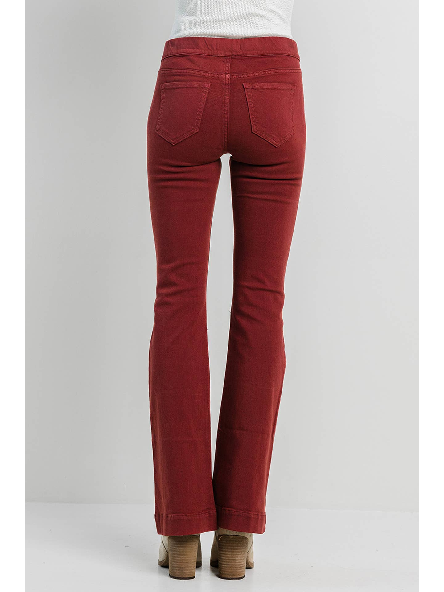 Burgundy Divine Jegging Flare