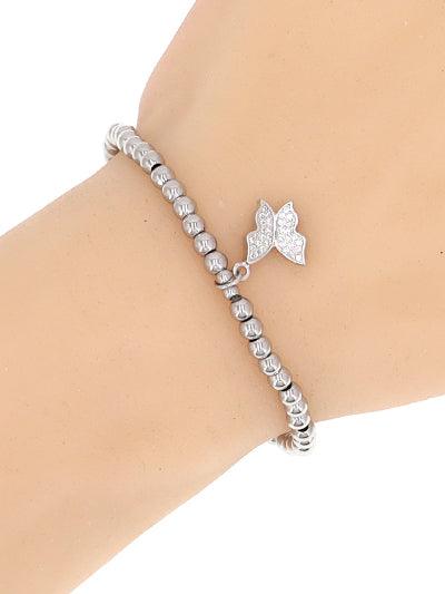 Rhinestone Butterfly Stretch Bracelet - Lady Dorothy Boutique