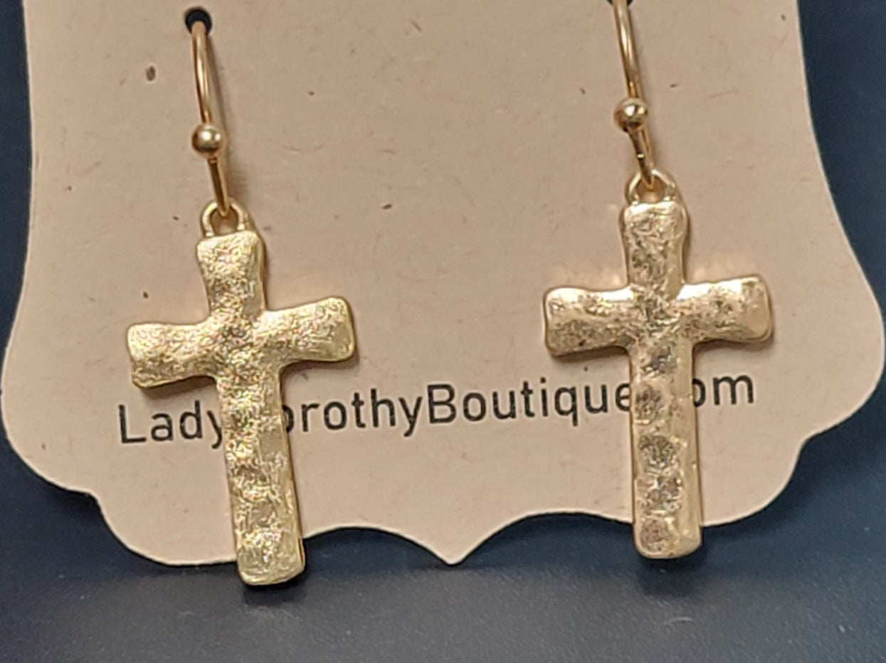 Solid Cross Earrings