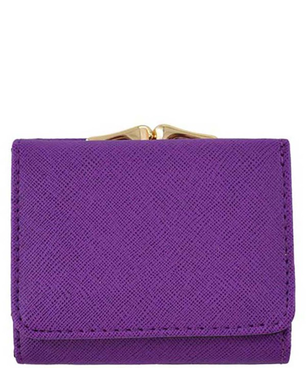 Kiss Lock Tri Fold Wallet