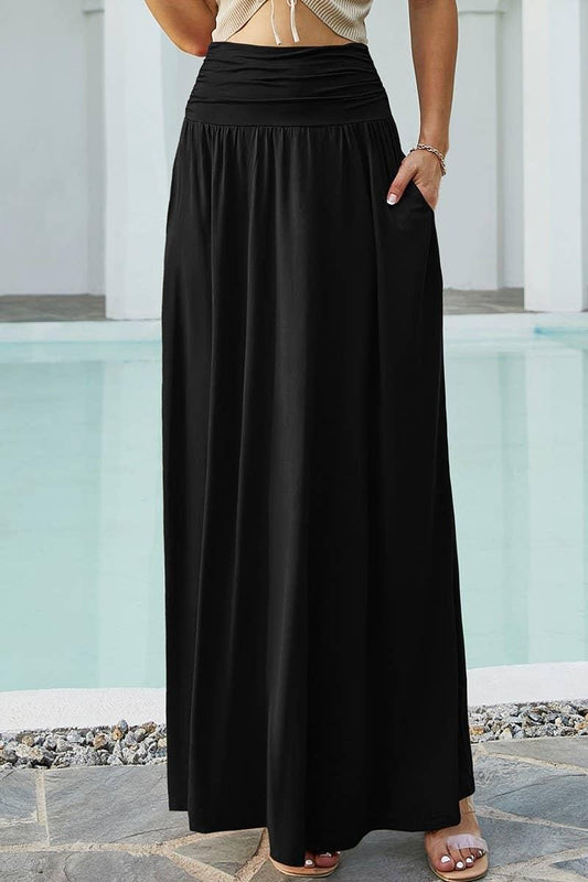 Causal Elegance Maxi Skirt - Lady Dorothy Boutique