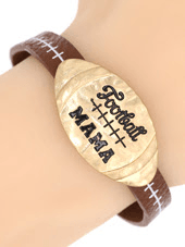 Football Leather Bracelet - Lady Dorothy Boutique