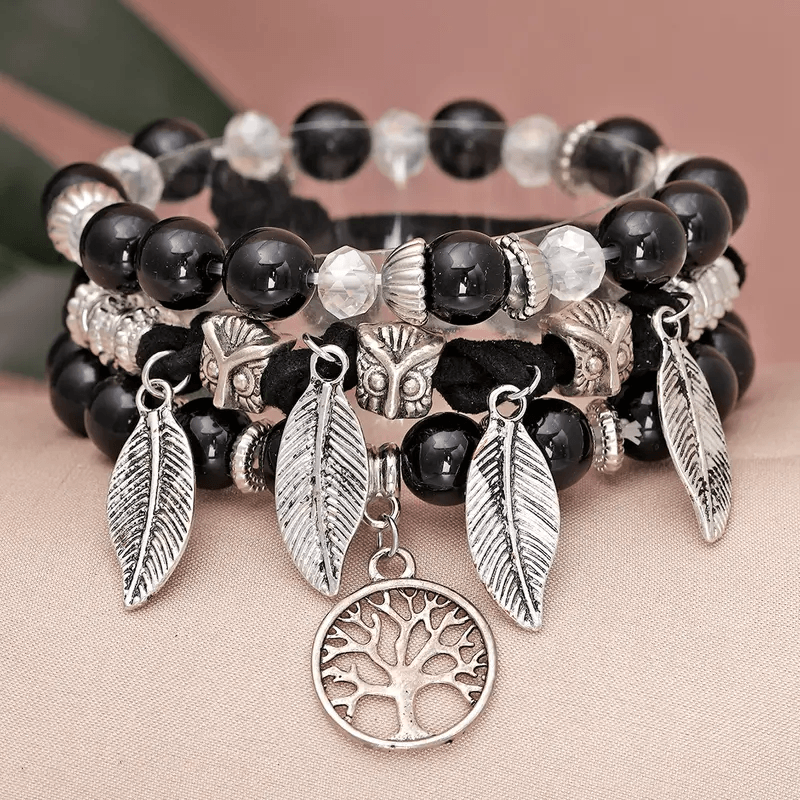 Leaf Pendent Stack Bracelet - Lady Dorothy Boutique
