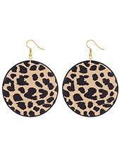 Round Leather Earrings - Lady Dorothy Boutique