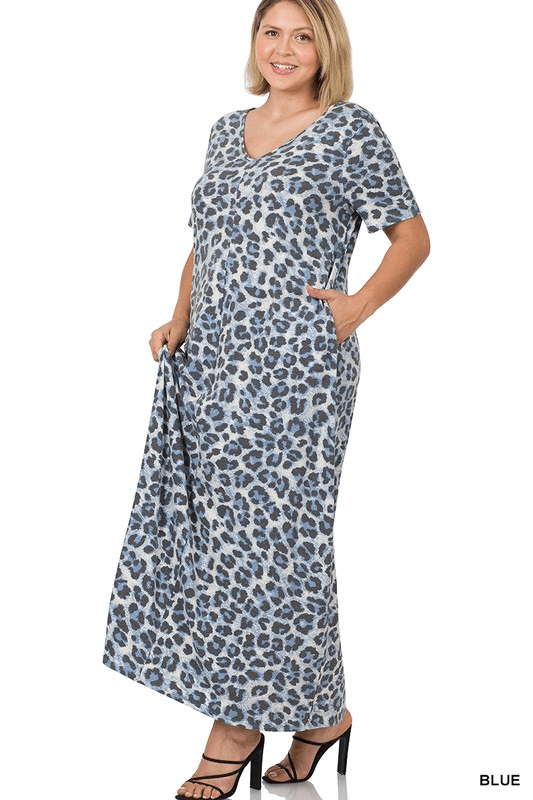 Short Sleeve V Neck Maxi - Lady Dorothy Boutique