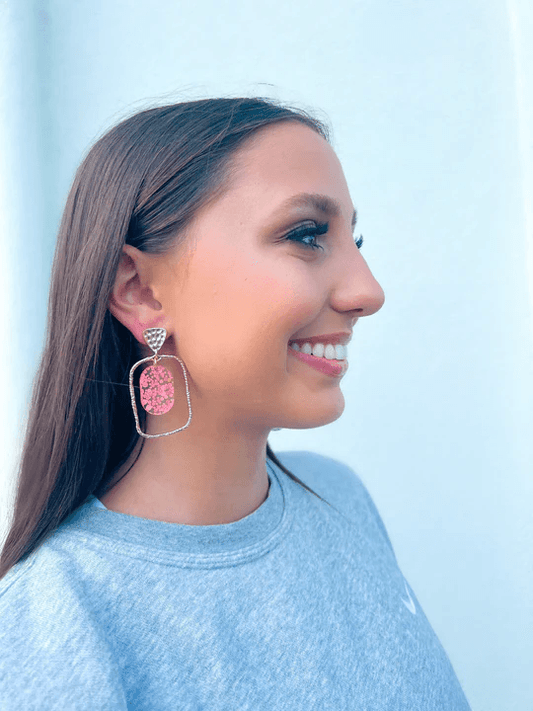 Starburst Confetti Oval Hoops - Lady Dorothy Boutique