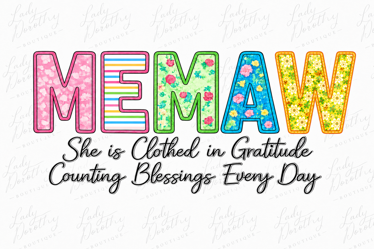 Memaw Gratitude Design